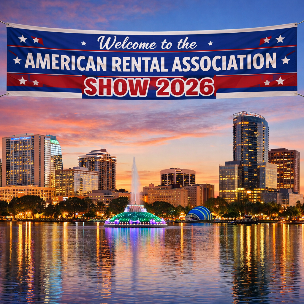 Heading To Orlando Visit Northrock Industries At The American Rental Orlando City Skyline With A Banner That Says Welcome To The American Rental Association Show 2026 1 